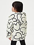 Heart Print Lightweight Padded Jacket (2-8 Yrs)