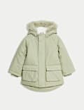 Cotton Rich Faux Fur Hooded Parka (2-8 Yrs)