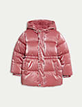 Metallic Waisted Hooded Parka (2-8 Yrs)
