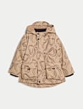 3-in-1 Bow Print Fisherman Coat (2-8 Yrs)