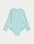 Textured Long Sleeve Swimsuit (2-8 Yrs)
