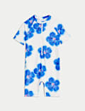 Floral All In One Swimsuit (2-8 Yrs)