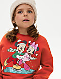 Bluza świąteczna Minnie i Mickey Mouse™ z mieszanki z przewagą bawełny (2–8&nbsp;lat)