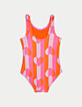 2pk Spot & Striped Heart Swimsuits (2-8 Yrs)