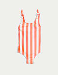 Striped Tie Detail Swimsuit (2-8 Yrs)