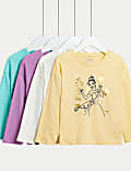 Lot de 4&nbsp;tops 100&nbsp;% coton à motif princesse Disney™ (du 2 au 8&nbsp;ans)