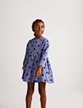 Pure Cotton Polka Dot Dress (2-8 Yrs)