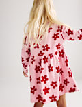 Pure Cotton Flower Jersey Dress (2-8 Yrs)