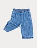 Cotton Rich Denim Frill Hem Jeans (0-3 Years)