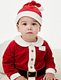 3pc Cotton Rich Christmas Santa Outfit (0-3 Yrs)