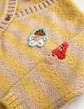 Cotton Rich Stripe Knitted Cardigan (0-3 Yrs)