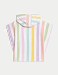 Pure Cotton Towelling Striped Poncho (0-36 Mths)