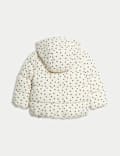 Spotted Padded Hooded Lightweight Coat (0-3 Yrs)