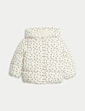 Spotted Padded Hooded Lightweight Coat (0-3 Yrs)