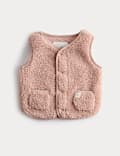Borg Snap-Button Gilet (0-3 Yrs)