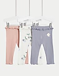 3pk Cotton Rich Frill Leggings (0-3 Yrs)