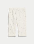 Pure Cotton Floral Jeans (0-3 Yrs)