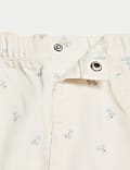 Pure Cotton Floral Jeans (0-3 Yrs)