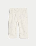 Pure Cotton Floral Jeans (0-3 Yrs)