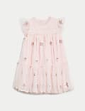 Floral Embroidered Tiered Occasion Dress (0-3 Yrs)