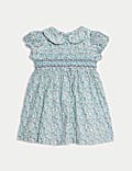 Pure Cotton Floral Dress (0-3 Yrs)