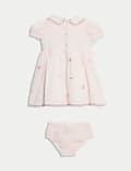 2pc Pure Cotton Embroidered Outfit (0-6 Yrs)