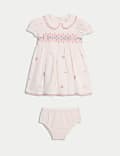 2pc Pure Cotton Embroidered Outfit (0-6 Yrs)