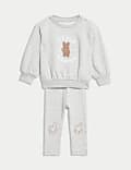2pc Cotton Rich Little Bunny Slogan Outfit (0-3 Yrs)