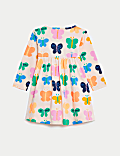 Pure Cotton Butterfly Print Dress (0-3 Yrs)