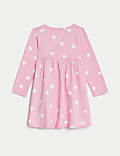 Pure Cotton Heart Dress (0-3 Yrs)
