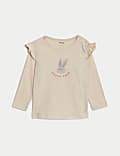Pure Cotton Bunny Slogan Top (0-3 Yrs)