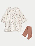 Ensemble 2&nbsp;pièces en coton à motif fleuri (jusqu’au 3&nbsp;ans)