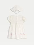 2pc Pure Cotton Peter Rabbit™ Dress & Hat (0-3 Yrs)