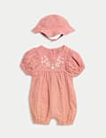 2pc Pure Cotton Peter Rabbit ™ Romper Outfit (0-3 Yrs)