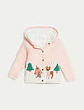 Cotton Rich Winter Animals Hooded Cardigan (0-3 Yrs)