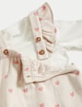 2pc Cotton Rich Heart Print Outfit (0-3 Yrs)