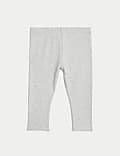 2pk Cotton Rich Plain Leggings (0-3 Yrs)