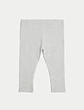 2pk Cotton Rich Plain Leggings (0-3 Yrs)