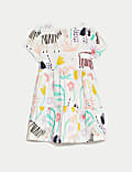 Pure Cotton Animal Print Dress (0-3 Yrs)