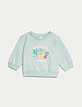 Cotton Rich Slogan Sweatshirt (0-3 Yrs)