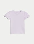 2pk Pure Cotton Frill T-Shirts (0-3 Yrs)