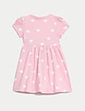 Pure Cotton Heart Print Dress (0-3 Yrs)