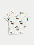 3er-Pack T-Shirts aus reiner Baumwolle mit tropischem Muster (0–3 Jahre)