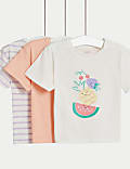 3pk Pure Cotton Patterned T-Shirts (0-3 Yrs)