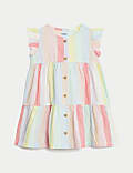 Pure Cotton Striped Dress (0-3 Yrs)