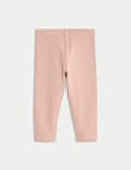 Gevoerde fleece legging van katoenmix (0-3 jaar)