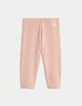 Gevoerde fleece legging van katoenmix (0-3 jaar)