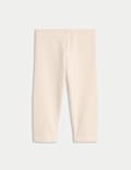Mit Fleece gefütterte Leggings mit hohem Baumwollanteil (0–3 J.)