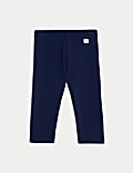 2er-Pack Mit Fleece gefütterte, gemütliche Leggings mit hohem Baumwollanteil (0–6 J.)