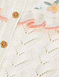 Pure Cotton Embroidered Cardigan (0-3 Yrs)